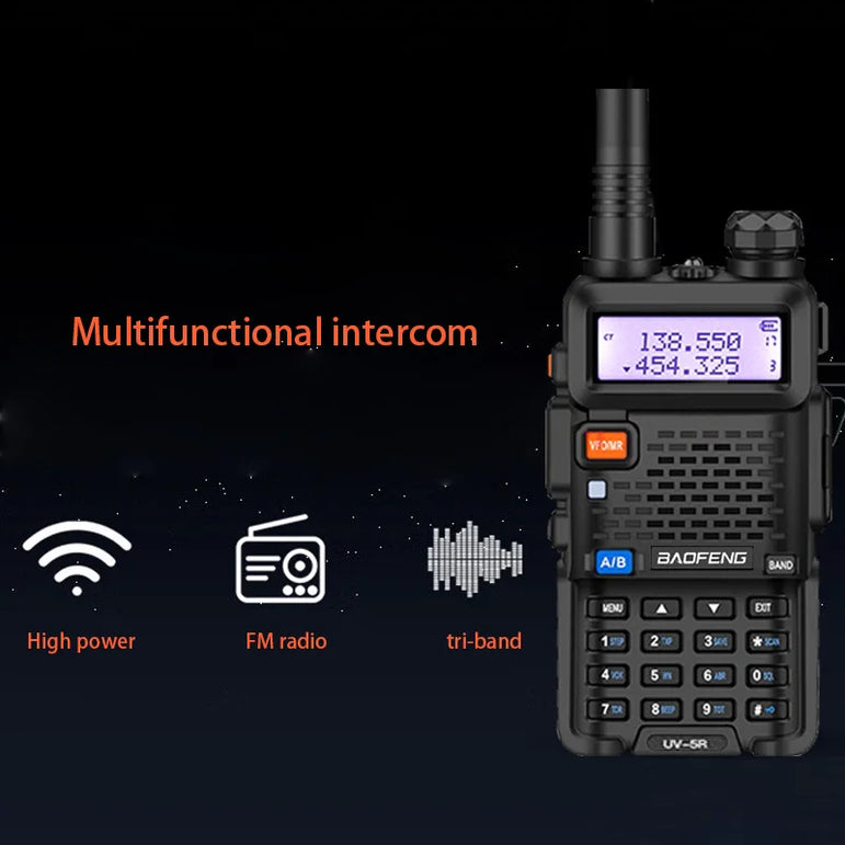 1/2PCS Baofeng UV 5R walkie talkie remote communication dual band VHF UHF FM transceiver bidirectional USB fast charging