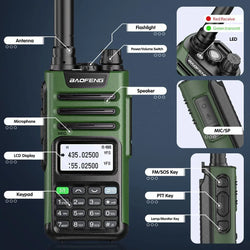 BaoFeng M-13 PRO V1 V2 High Power Multi Band Walkie Talkie Type C Charger Long Range Upgraded UV-13 PRO V1 V2 Ham Two Way Radio