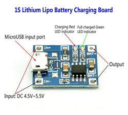 5pcs Battery Charging Board Micro USB TP4056 Lithium Battery Charger Module Charging Board with Protection 5V 1A Dual Functions