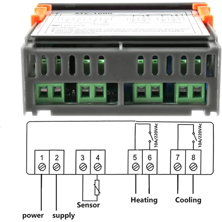 STC-1000 LED Digital Thermostat for Incubator Temperature Controller STC 1000 Thermoregulator Relay Heating Cooling 12V/24V/110V
