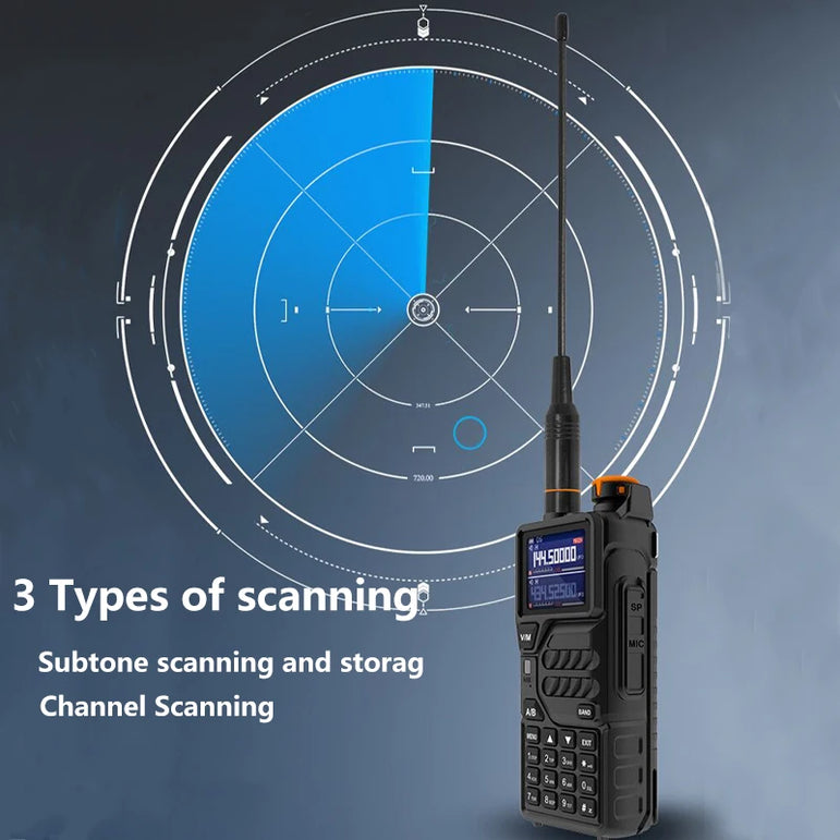 Baofeng K5 Pro Max Walkie Talkie 12W High Capacity UHF VHF AM FM Two Way Radio UVK5 Full Band LCD Noise Reduction DTMF Ham Radio