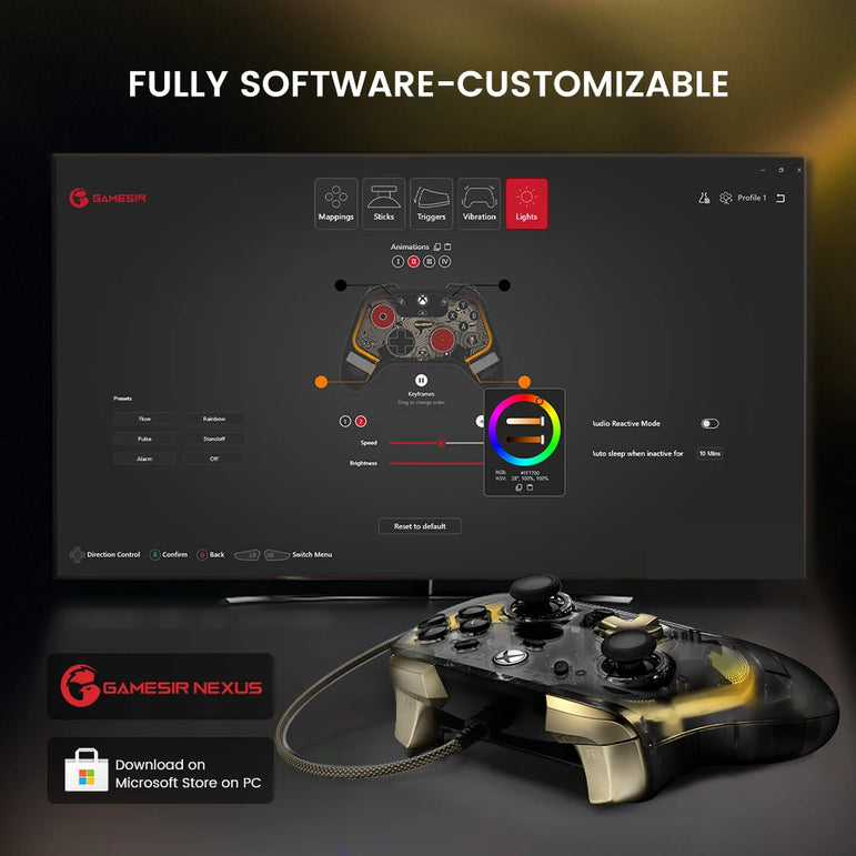 GameSir Kaleid Flux Xbox Gaming Controller Wired Gamepad for Xbox Series X, Xbox Series S, Xbox One, with Hall Effect Joystick