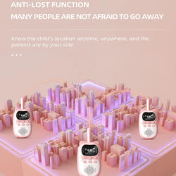 2PCS Kids Mini Walkie Talkie Rechargeable 1000mAh Handheld 0.5W 3km Radio Transceiver Interphone Child Christmas Toys Gifts