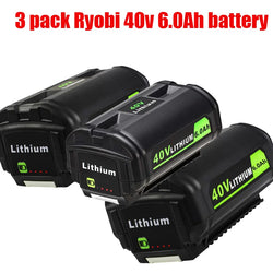 JYJZPB 6.0Ah 40V Battery Replacement for Ryobi Compatible with Ryobi 40V Lithium-Ion Rapid Charger 40V and Cordless Power Tools