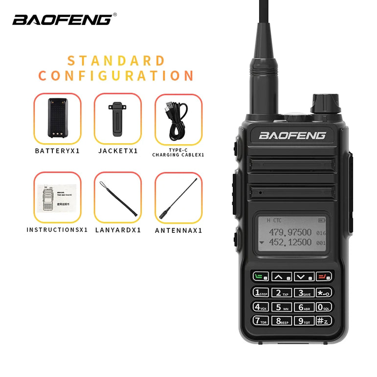 Baofeng RD-K5 Ham Walkie Talkie High Gain Antenna Encryption Anti-interference Air Band 108-136 Mhz 5-10KM Uhf Vhf Two Way Radio
