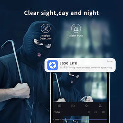 4PC Ease Life APP, Security Camera Indoor, 1080P Pet Camera, Pet Camera with Phone App, Foldable Baby Camera for Home Security,