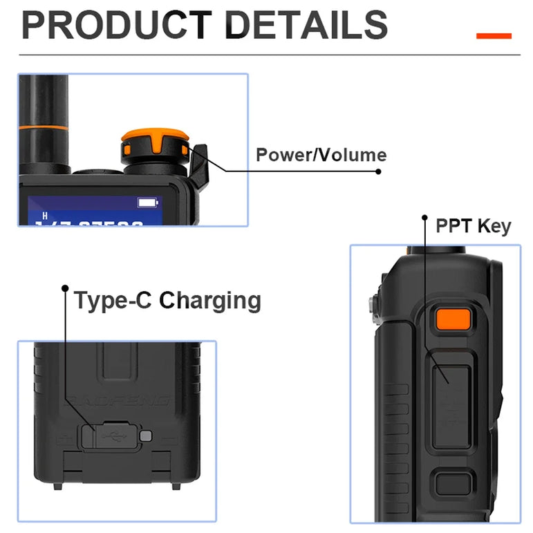 Baofeng 12W UV K5 Plus V2 Walkie Talkie Air Band AM Two Way Comumicador Station Amateur Ham Wireless Receiver Portable Radios