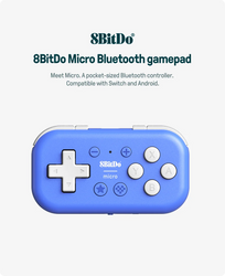 8BitDo Micro Bluetooth Controller Pocket-sized Mini gamepad for Switch, Android, and Raspberry Pi, Support Keyboard Mode