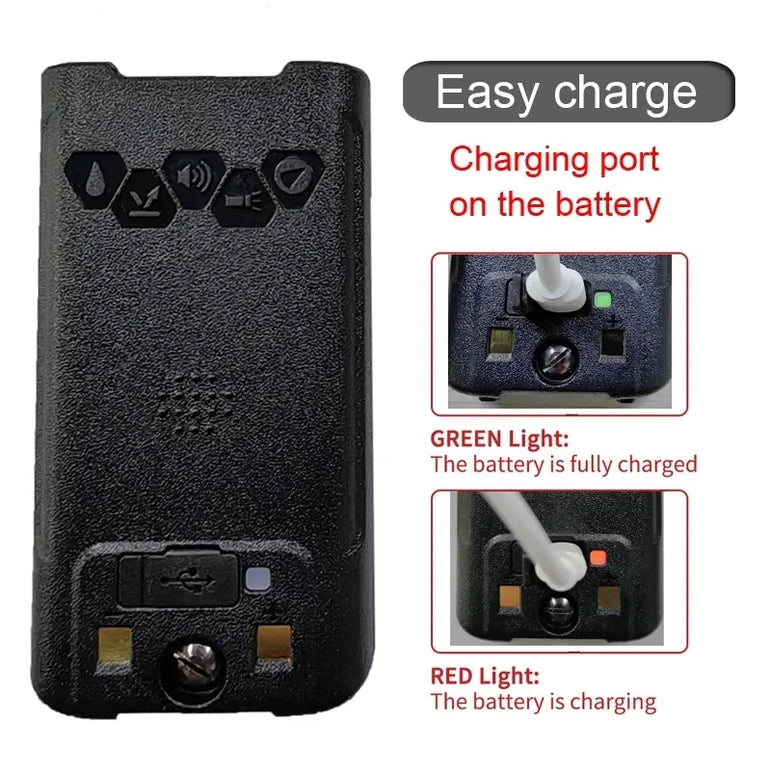 Baofeng UV-S22 PRO V2 IP68 Waterproof Walkie Talkie Dual Band 136-174/400-520MHz Ham Radio 10W Power 50KM Range 128CH FM Radio