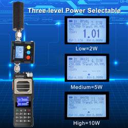 Baofeng UV-25 Walkie Talkie Air Band Receiving Scrambler Multi-band FM Vox 10W 999Ch Amateur Radio W/ Type-C 5200mAh Battery