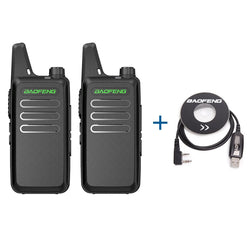 2PCS Mini Walkie Talkie Baofeng BF-T20 PortableTwo Way Radio Charging USB VOX For BF-C9 BF-888S KD-C1 for Station Hotel Hunting