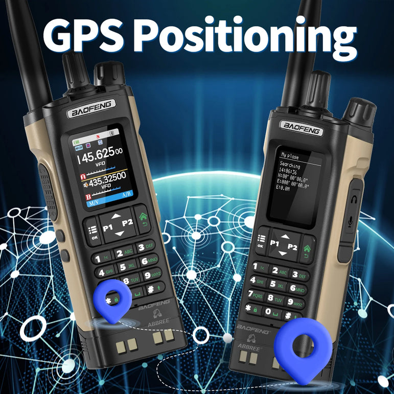Baofeng UV-32 Walkie Talkie GPS 10W Wireless Bluetooth APP Programming Air Band Type-C NOAA for UV-5R Amateur Two Way Ham Radio