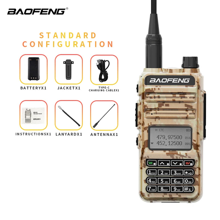 Baofeng RD-K5 Ham Walkie Talkie High Gain Antenna Encryption Anti-interference Air Band 108-136 Mhz 5-10KM Uhf Vhf Two Way Radio