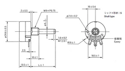 1set 2W Potentiometer Knob Kit RV24YN20S B103 B104 B502 B504 5K 10K 100K 500K+ MF-A03 Knob 6mm with Scale Plate Sheet