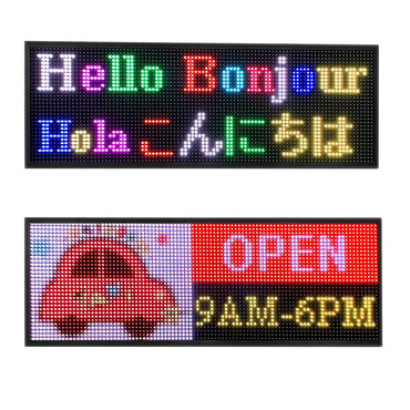 P10 Outdoor WIFI Led Panel Full Color Led Sign 39"x14'' With High Resolution Scrolling Led Sign Programmable for Business