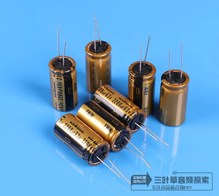 NEW Nichicon FW 2200uF / 63V 18x35.5mm Pitch 7.5 mm 85 ℃ 2200uf 63V 63V2200UF Fever HIFI Audio Capacitor Electrolytic Capacitors