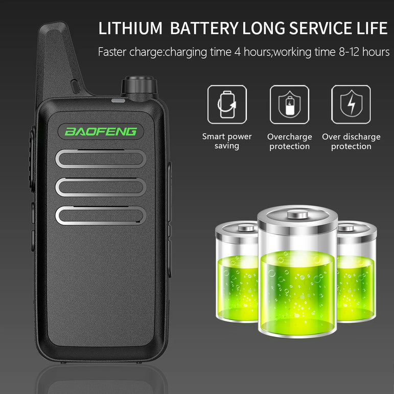 2PCS Mini Walkie Talkie Baofeng BF-T20 PortableTwo Way Radio Charging USB VOX For BF-C9 BF-888S KD-C1 for Station Hotel Hunting
