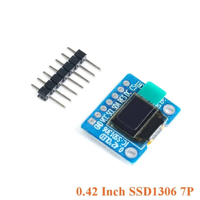 0.42” 0.42 Inch White OLED Display LCD Screen Module Full View LED 3.3V SSD1306 72X40 Serial 72*40 I2C IIC/SPI Interface