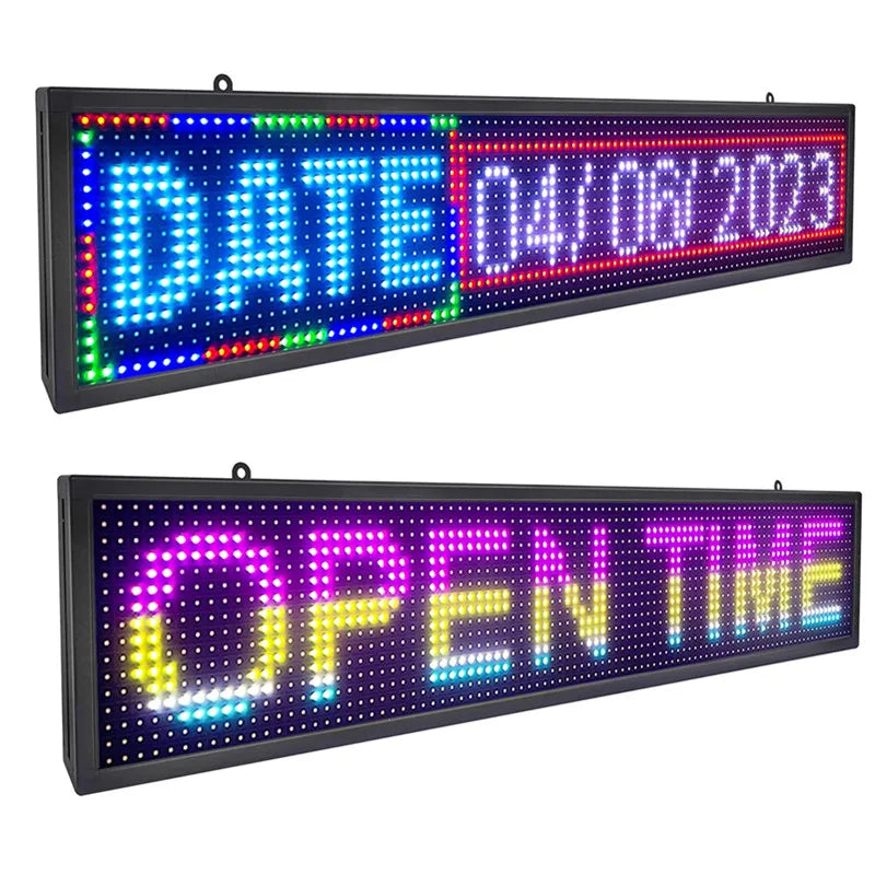 Programmable LED Board RGB Full Color Sign 1000 x190x55mm LED Sign Display with High Perfect Resolution and New SMD Technology