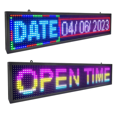 Programmable LED Board RGB Full Color Sign 1000 x190x55mm LED Sign Display with High Perfect Resolution and New SMD Technology
