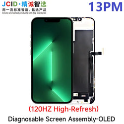 JCID OLED Screen Diagnosable Assembly NEW Soft Hard FHD Touch Display Pantalla For iphone 12 13 15 16 Without IC Removal No Pop