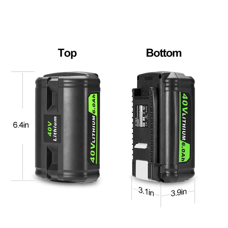 JYJZPB 6.0Ah 40V Battery Replacement for Ryobi Compatible with Ryobi 40V Lithium-Ion Rapid Charger 40V and Cordless Power Tools
