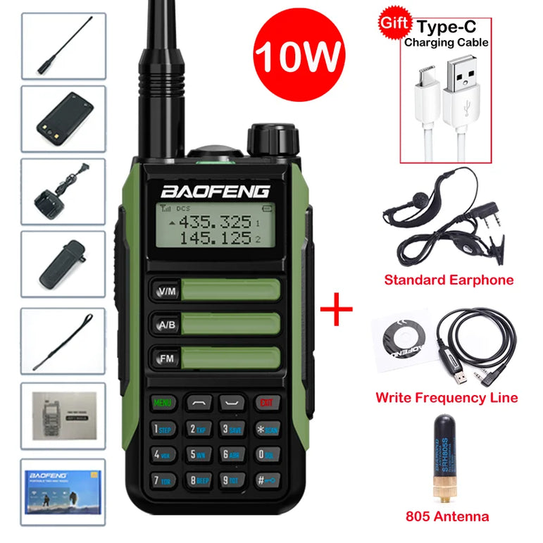 2025 Baofeng UV-16 Max IP68 Waterproof Walkie Talkie Dual Band High Power CB Radio Vhf Uhf CB Ham Radio Long Range Two Way Radio