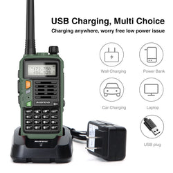 1/2PCS BaoFeng UV-S9 PLUS Waterproof Walkie Talkie 10W Powerful CB Radio Long Range Portable Two Way Radio for hunting travel
