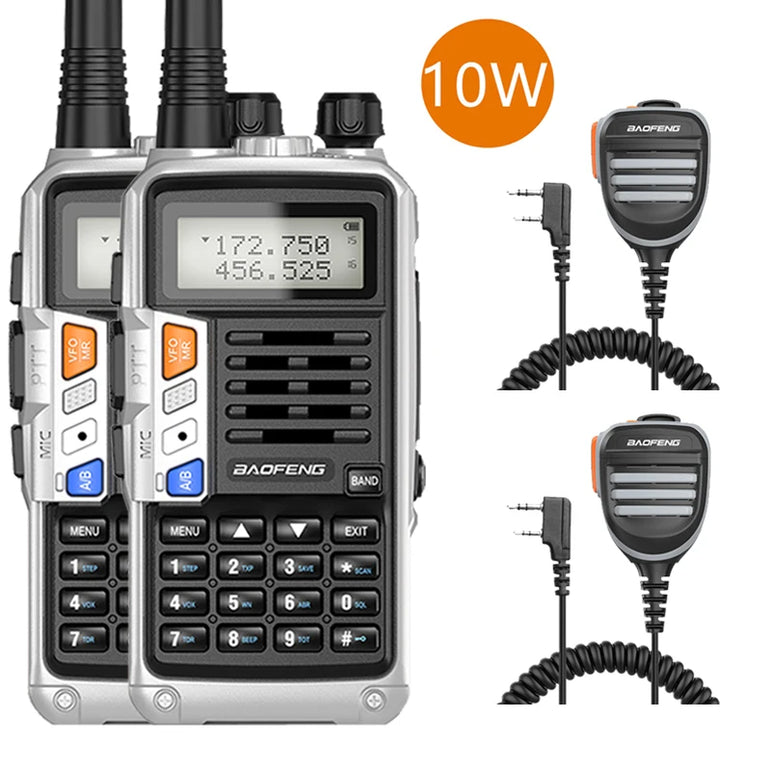 1/2PCS BaoFeng UV-S9 PLUS Waterproof Walkie Talkie 10W Powerful CB Radio Long Range Portable Two Way Radio for hunting travel