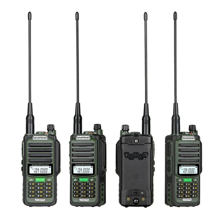 Baofeng UV-S22 PRO V2 IP68 Waterproof Walkie Talkie Dual Band 136-174/400-520MHz Ham Radio 10W Power 50KM Range 128CH FM Radio