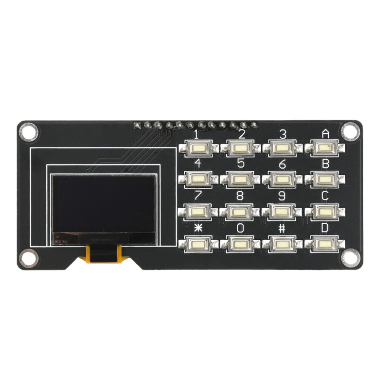 0.96 inch/1.3 inch  LCD Screen Board OLED Display Module IIC White SH1106 SSD1306 SSD1315 with 4x4 Key Matrix Keypadfor Arduino