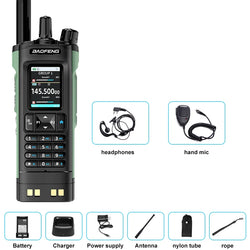 New BAOFENG UV-32 Walkie Talkie GPS 10W Bluetooth APP Programming Multi Band Wireless Copy Frequency Type-C UV32 Ham 2 Way Radio