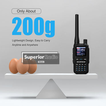 1/2PCS Baofeng UV-5R Mini Walkie Talkie Bluetooth Programming Type-C Dual PTT Lightweight 999 Channels Flashlight Frequency Copy