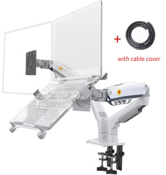 Northbayou F160-FP 10"-17" laptop mount 360 rotate 10"-27" air press full motion gas spring  10"-27" two monitor  clamp desk