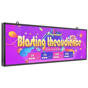 Outdoor RGB Full Color P5 Pantalla Led Panel Video LED Message Sign 39"x14" Moving Scrolling Led Display Board For Shop& Windows