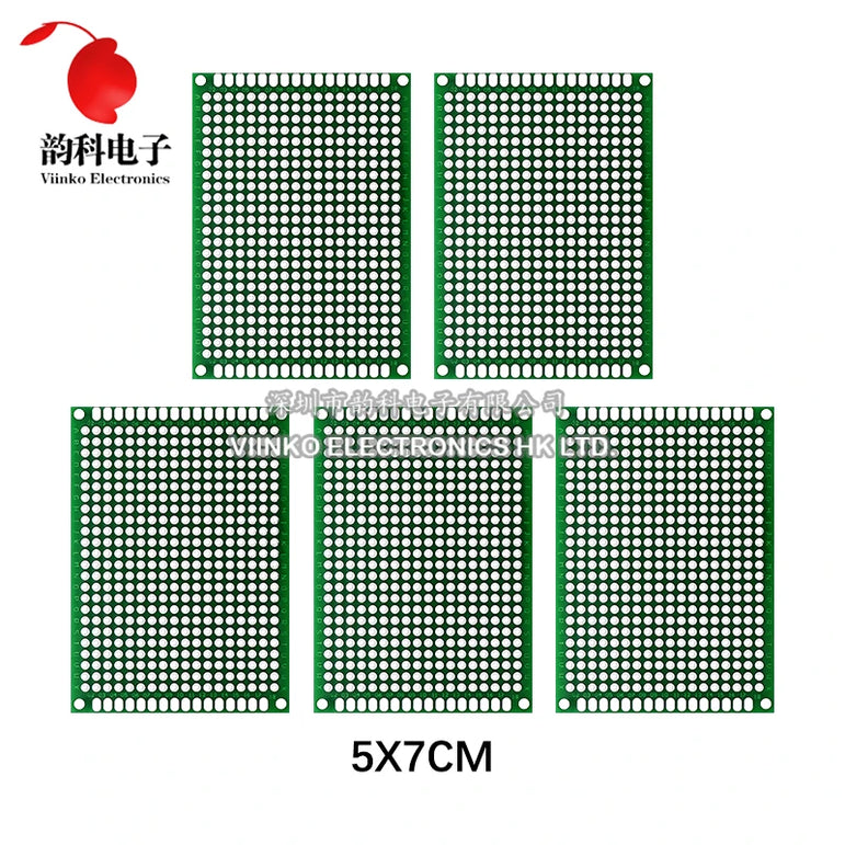 20pcs Double Side PCB Kit 2X8 3X7 4X6 5X7 5Pcs Each Mixed Prototype Board Circuit Protoboard Universal Stripboard Printed