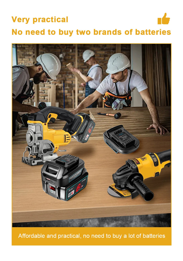 Waitley Battery Adapter for Makita 18V conversion compatible with Dewalt 18V / 20V Power Tool Batteries Accessories DCB200