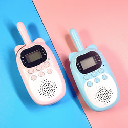 2PCS Kids Mini Walkie Talkie Rechargeable 1000mAh Handheld 0.5W 3km Radio Transceiver Interphone Child Christmas Toys Gifts