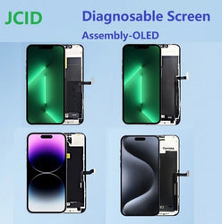 JCID OLED Screen Diagnosable Assembly NEW Soft Hard FHD Touch Display Pantalla For iphone 12 13 15 16 Without IC Removal No Pop