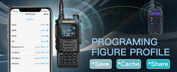 TIDRADIO 10W Walkie Talkie long range Portable Radio connection cell Phone Outdoor Programming Two Way Commutator TD-H8 VHF UHF