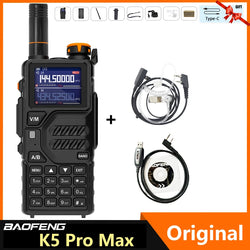 Baofeng K5 Pro Max Walkie Talkie 12W High Capacity UHF VHF AM FM Two Way Radio UVK5 Full Band LCD Noise Reduction DTMF Ham Radio