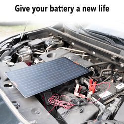 MHPOWOS Waterproof 30W 12V Solar Battery Charger & Maintainer 12 Volt Solar Panel Trickle Charging Kits for Car Boat Marine RV