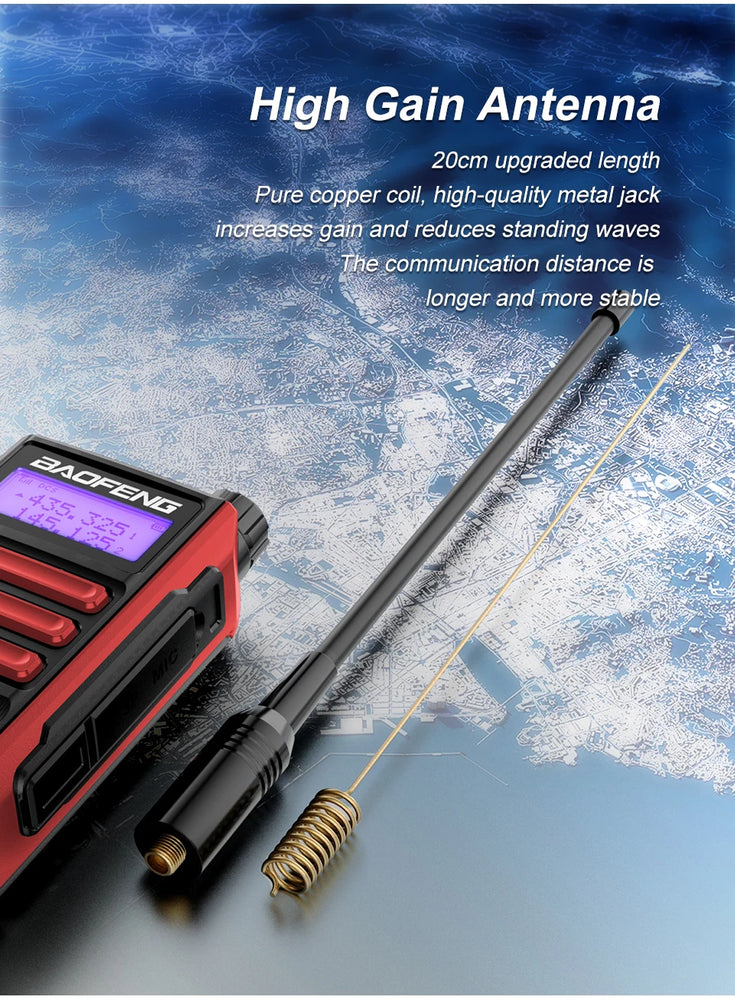 Baofeng UV16Pro V2 50KM CB Ham Radio Station Two Way Amateur VHF Powerful 10Watts UV16 Walkie Talkie Hunting Radios