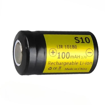 2PCS/lot S10 LIR10180 10180 Rechargeable Lithium-ion Battery for Quantum Flashlight Universal 3.7V 100mAh