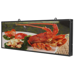 Outdoor PH5 mm 39"x14" Wifi + USB Programmable Scrolling LED Sign Message Board Full Color can Edit Text Image Animation Display