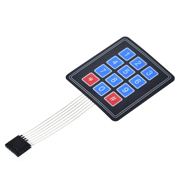TZT New 4 12 16 20 Key 4*4 Membrane Switch Keypad 1x4 3x4 4x4 4*5 Matrix Array Matrix keyboard for arduino smart car