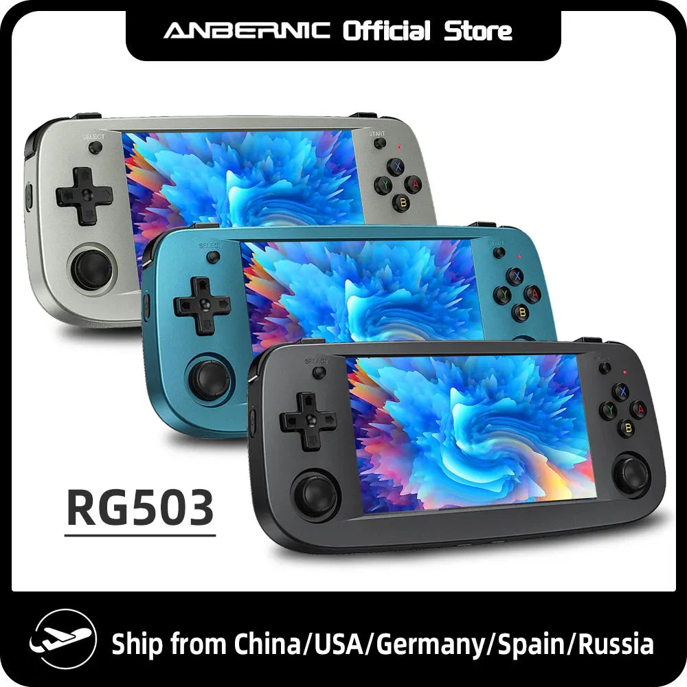 Anbernic RG503 Retro Handheld Video Game Console 4.95-inch OLED Screen Linux System Portable Game Player RK3566 Bluetooth 5G Wif