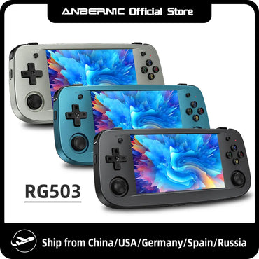 Anbernic RG503 Retro Handheld Video Game Console 4.95-inch OLED Screen Linux System Portable Game Player RK3566 Bluetooth 5G Wif