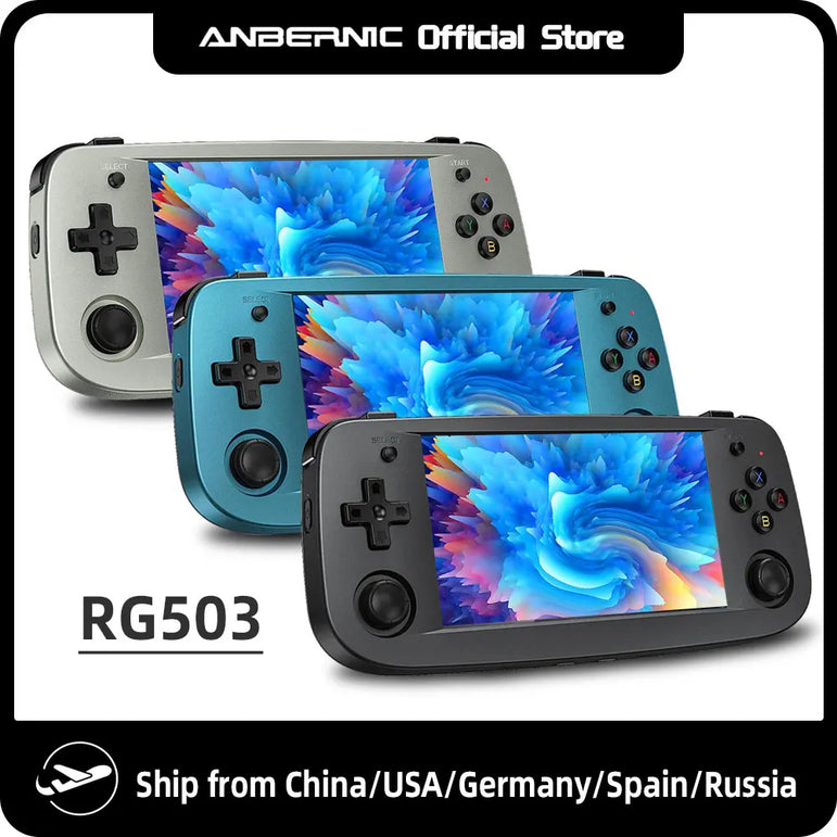 Anbernic RG503 Retro Handheld Video Game Console 4.95-inch OLED Screen Linux System Portable Game Player RK3566 Bluetooth 5G Wif