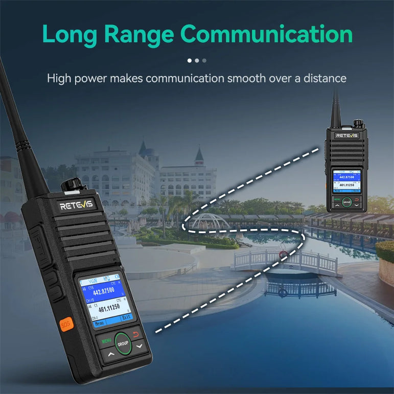 Retevis RB658 Walkie Talkie APP Control Long Range Walkie-talkie Bluetooth 5.0 UHF Professional Communication Radio for Camping